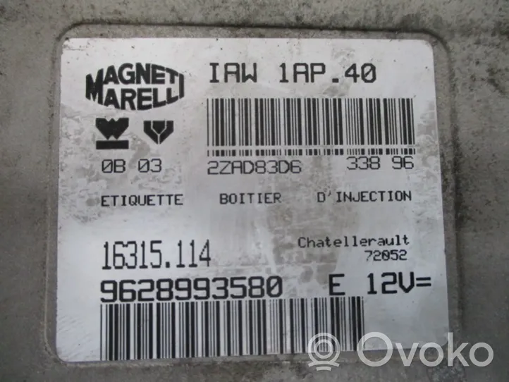 Peugeot Partner Motora vadības bloka ECU 9628993580