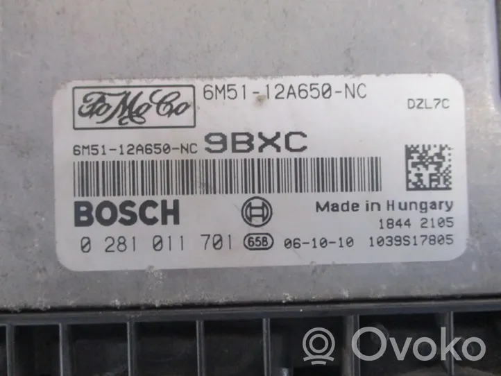 Ford Focus C-MAX Komputer / Sterownik ECU silnika 6M51-12A650-NC