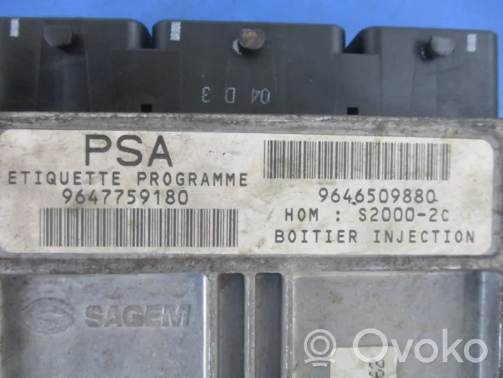 Citroen Xsara Picasso Блок управления двигателем ECU 9646509880