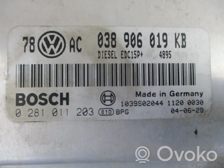 Volkswagen PASSAT B5.5 Galios (ECU) modulis 038906019KB