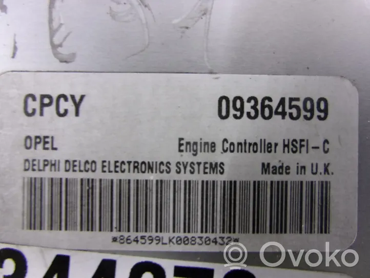 Opel Vectra B Engine control unit/module ECU 09364599