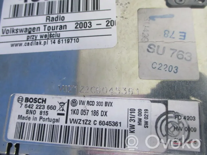 Volkswagen Touran I Panel / Radioodtwarzacz CD/DVD/GPS 1K0057186DX
