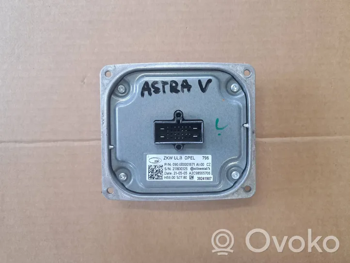 Opel Astra K LED ballast control module 93241907