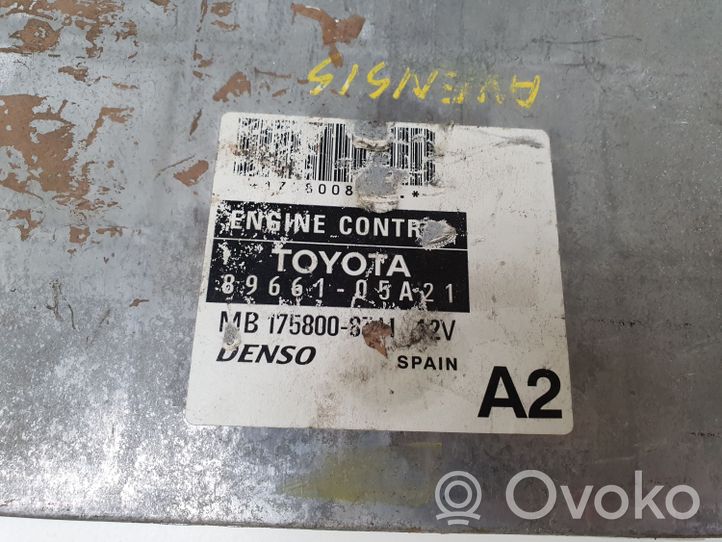 Toyota Avensis T250 Juego de cerradura y set ECU del motor 1758008711