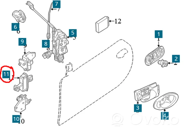 Jaguar XK8 - XKR Front door check strap stopper GJA1982AE