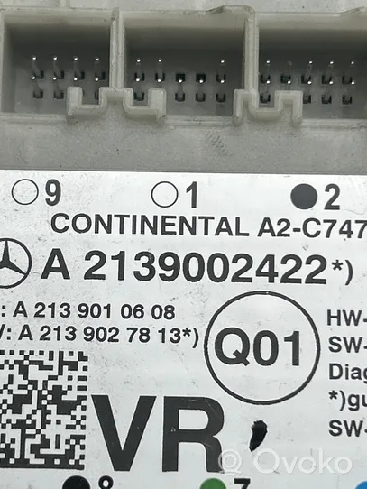 Mercedes-Benz E W213 Durų elektronikos valdymo blokas A2139002422