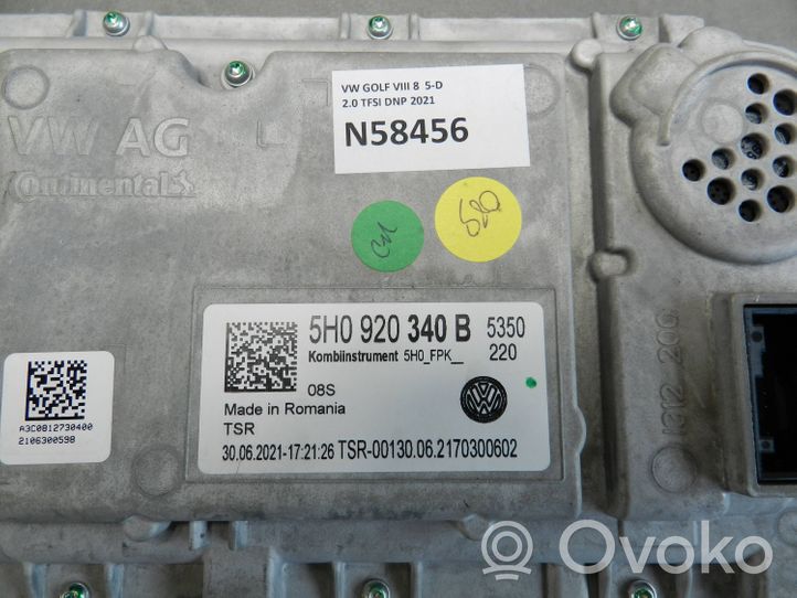 Volkswagen Golf VIII Tachimetro (quadro strumenti) 5H0920340B