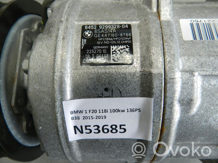 BMW 1 F20 F21 Ilmastointilaitteen kompressorin pumppu (A/C) 9299328
