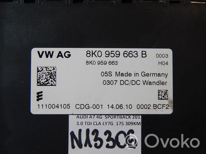 Audi A7 S7 4G Modulo del convertitore di tensione/trasformatore 8K0959663B