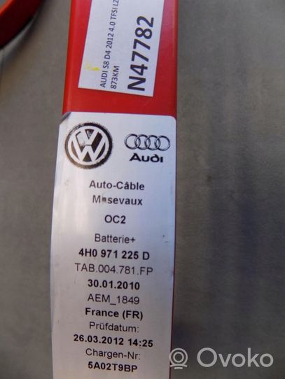 Audi A8 S8 D4 4H Plus / Klema / Przewód akumulatora 4H0971225d