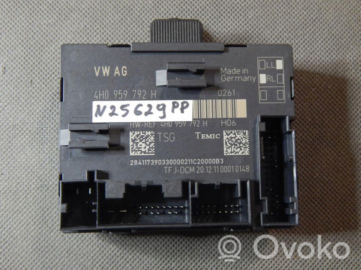 Audi A8 S8 D4 4H Durų elektronikos valdymo blokas 4H0959792H