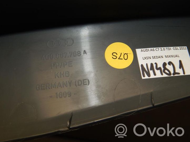 Audi A6 S6 C7 4G Osłona boczna fotela tylnego 4G0867768A