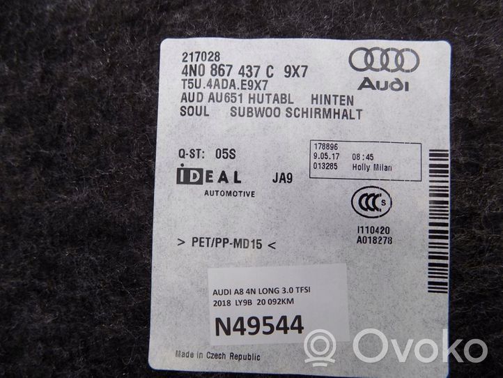 Audi A8 S8 D5 Bandeja del maletero 4N0867437C