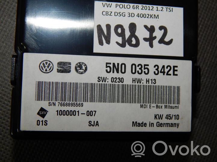 Volkswagen Polo V 6R Bedieneinheit Controller Multimedia 5N0035342E