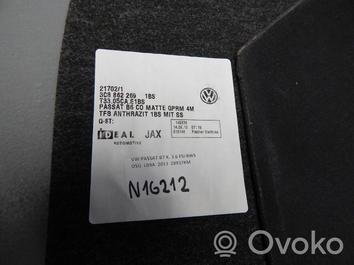 Volkswagen PASSAT B7 Bagāžnieka paklājiņš 3C8862269