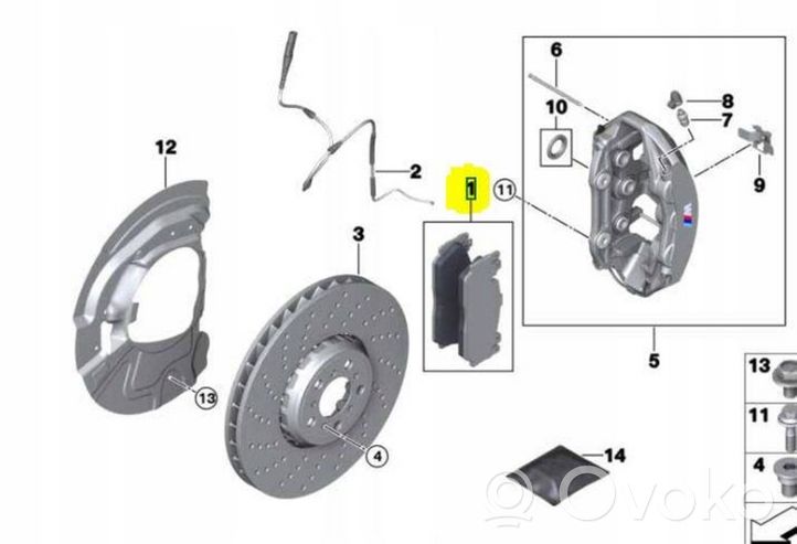 BMW X5M F85 Stabdžių kaladėlės (Priekinės) 7852969