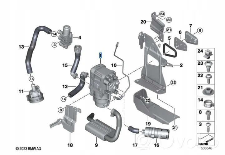 BMW 5 G30 G31 Pre riscaldatore ausiliario (Webasto) 5A53131