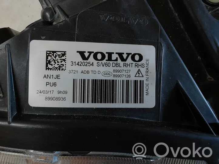 Volvo S60 Lampa przednia 31420254