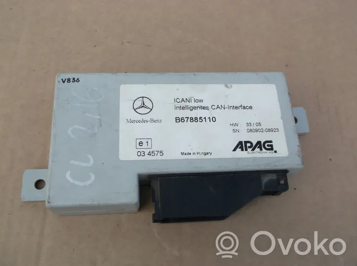 Mercedes-Benz CL C216 Kiti valdymo blokai/ moduliai B67885110