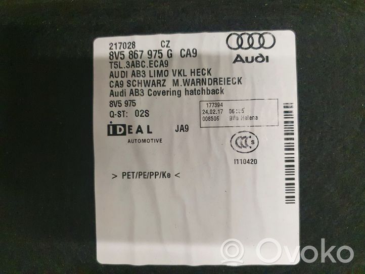 Audi A3 S3 8V Apdaila bagažinės dangčio (komplektas) 8V5867975G