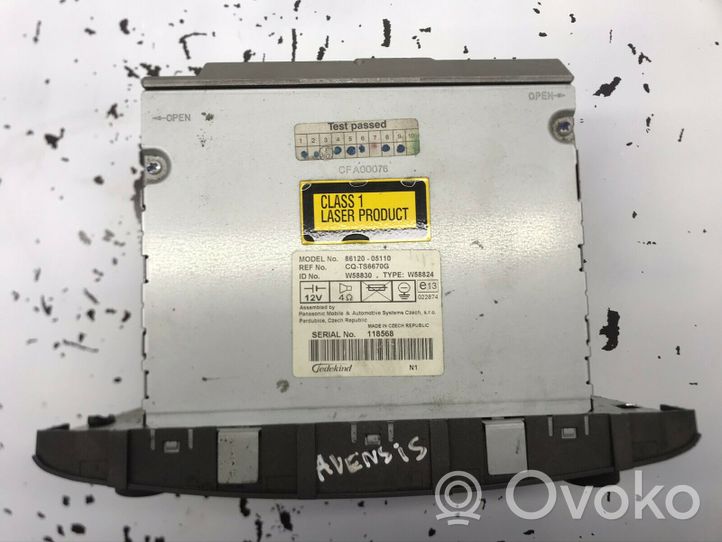 Toyota Avensis T250 Panel / Radioodtwarzacz CD/DVD/GPS 8612005110