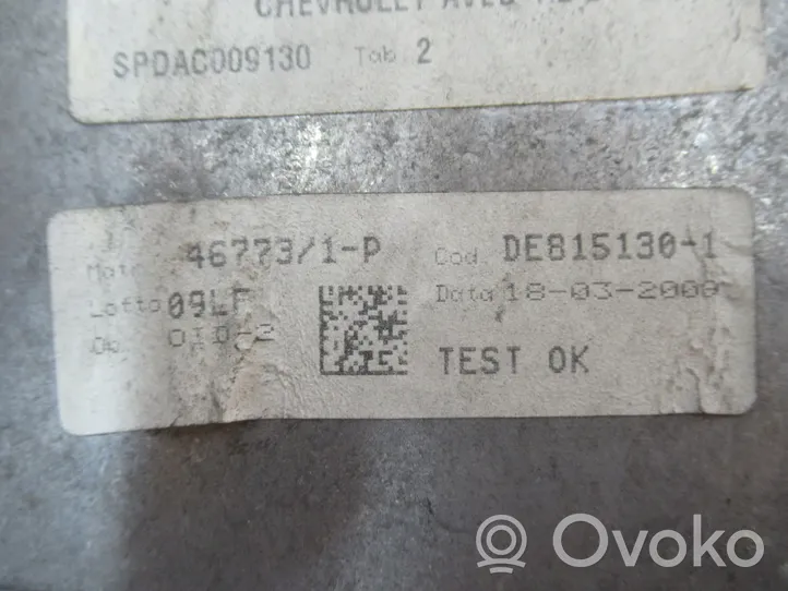 Chevrolet Aveo Nestekaasun ohjainlaite/moduuli (LPG) DE815130
