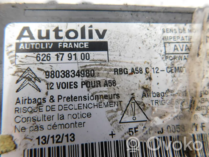 Citroen C3 Picasso Sterownik / Moduł Airbag 9803834980