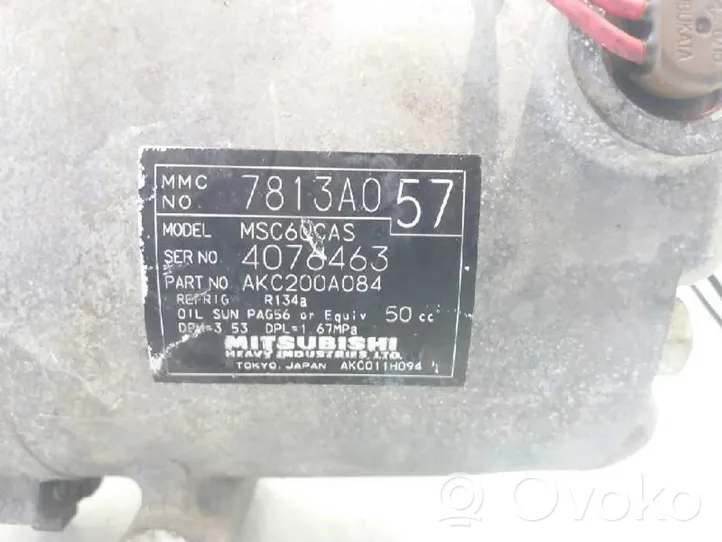 Mitsubishi Colt Ilmastointilaitteen kompressorin pumppu (A/C) 7813A057