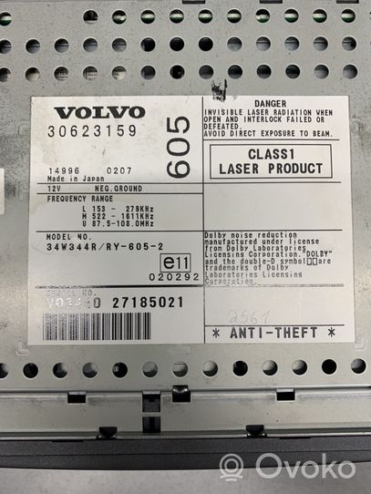 Volvo S40, V40 Radio/CD/DVD/GPS-pääyksikkö 30623159