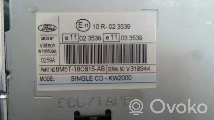 Ford Focus Moduł / Sterownik dziku audio HiFi 8M5T18C815AB