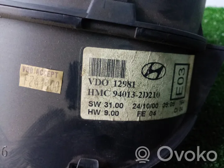 Hyundai Elantra Tachimetro (quadro strumenti) 940132D210