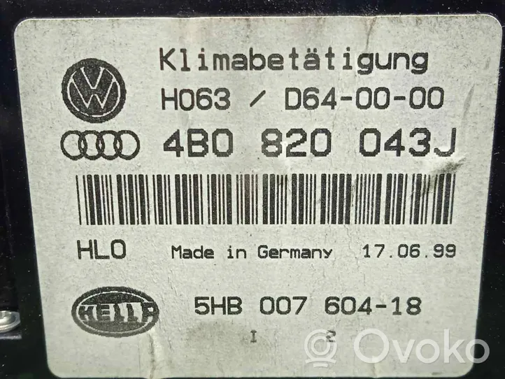 Audi A6 Allroad C5 Ilmastoinnin ohjainlaite 