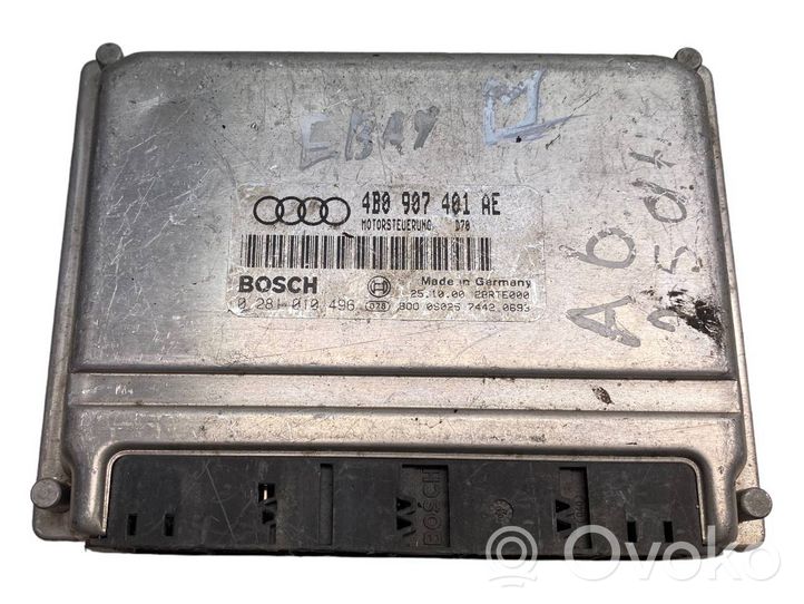 Audi A6 S6 C5 4B Unidad de control/módulo del motor 4B0907401AE