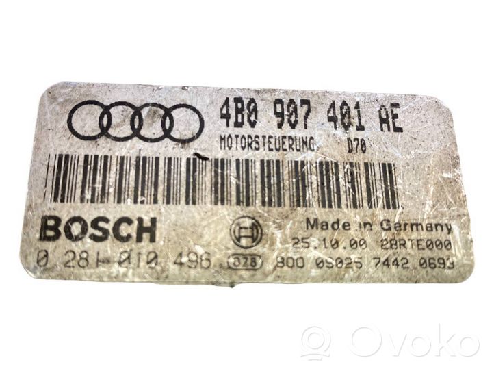 Audi A6 S6 C5 4B Unidad de control/módulo del motor 4B0907401AE