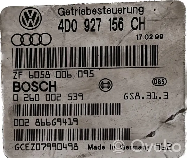 Audi A8 S8 D2 4D Centralina/modulo scatola del cambio 
