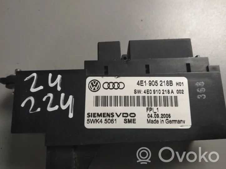 Audi A8 S8 D3 4E Bouton poussoir de démarrage du moteur 