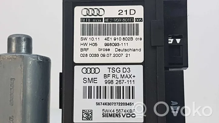 Audi A8 S8 D3 4E Alzacristalli elettrico della portiera anteriore 4E2959802F