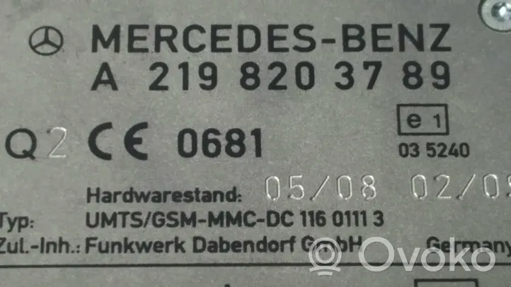 Mercedes-Benz E W211 Muut ohjainlaitteet/moduulit 