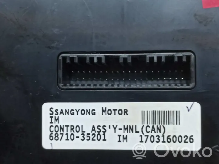 SsangYong Tivoli Ilmastoinnin ohjainlaite 68710-35201