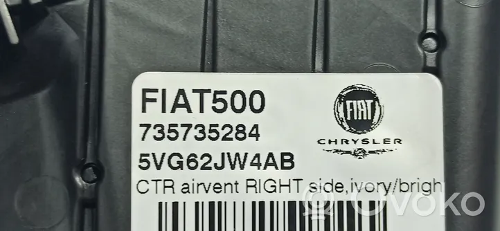 Fiat 500 Dysze / Kratki środkowego nawiewu deski rozdzielczej 