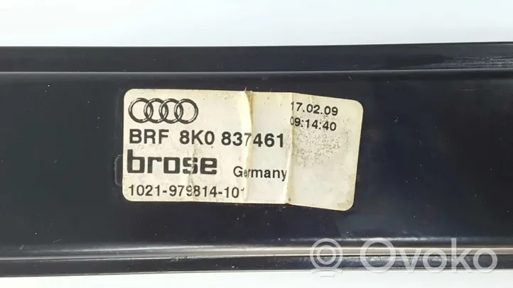 Audi A4 S4 B8 8K Etuoven ikkunan nostin moottorilla 8K0837461C