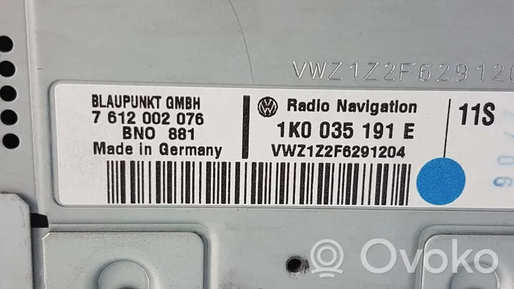 Volkswagen Touran I Unidad de control/módulo del navegador GPS 7612002076