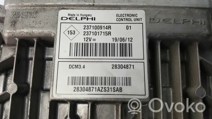 Renault Megane III Unité de commande, module ECU de moteur 237101715R