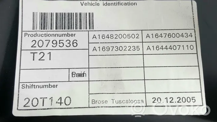 Mercedes-Benz ML W164 Regulador de puerta trasera con motor A1647300479