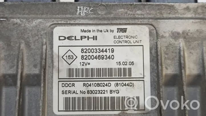 Renault Megane II Komputer / Sterownik ECU silnika 8200469340