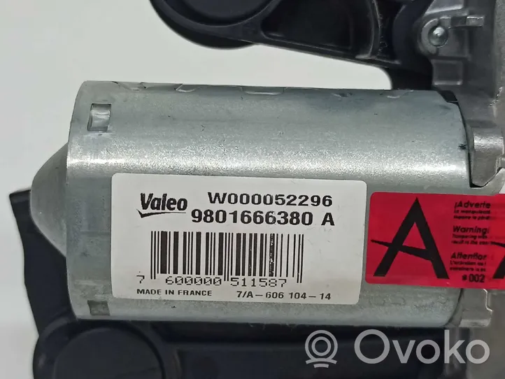 Citroen C4 Cactus Rear window wiper motor 9801666380A