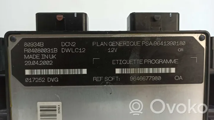 Citroen Xsara Komputer / Sterownik ECU silnika 9646677980