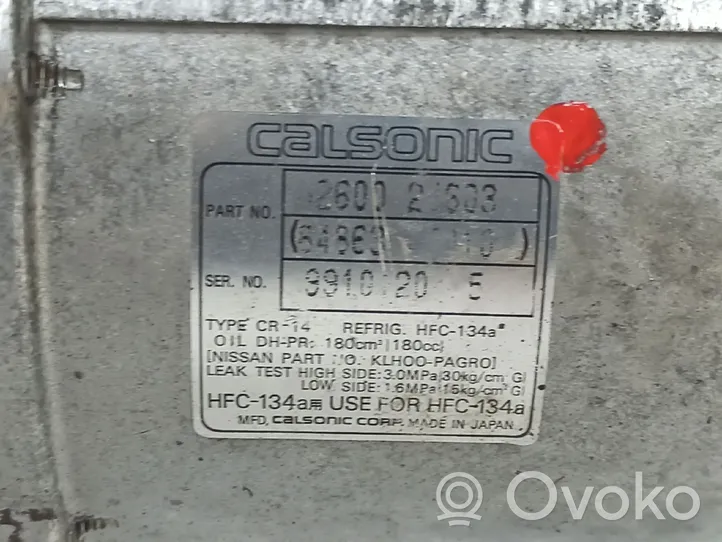Nissan Primera Ilmastointilaitteen kompressorin pumppu (A/C) 