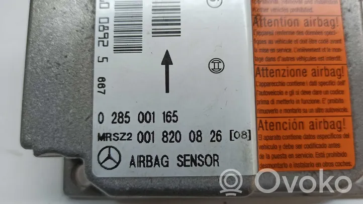 Mercedes-Benz S W140 Turvatyynyn ohjainlaite/moduuli 0285001165