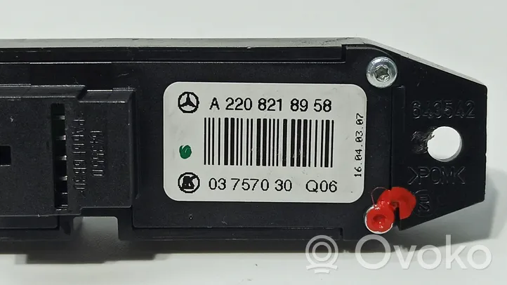 Mercedes-Benz S W220 Suspension ride height/mode switch A22082189587C45